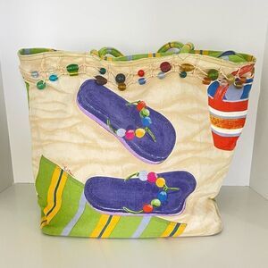 Paul Brent Hand Painted Beach Bag